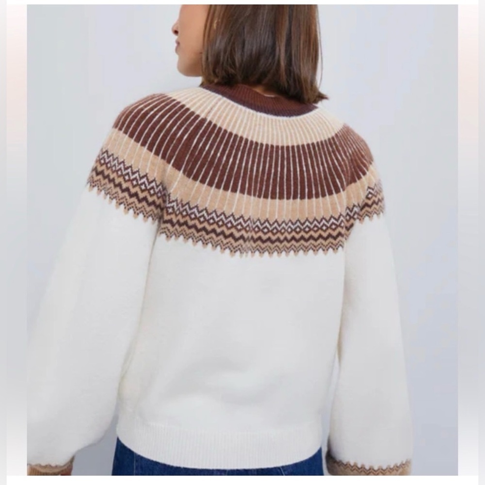 Tuckernuck Hyacinth House Fairisle Crew Neck Color Block Sweater. Size XL - Picture 8 of 15